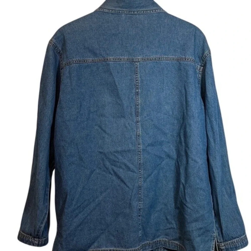 Y2K Cottagecore Cute Denim Embroidered Cat Flowers Button Front Women's‎ Jacket
